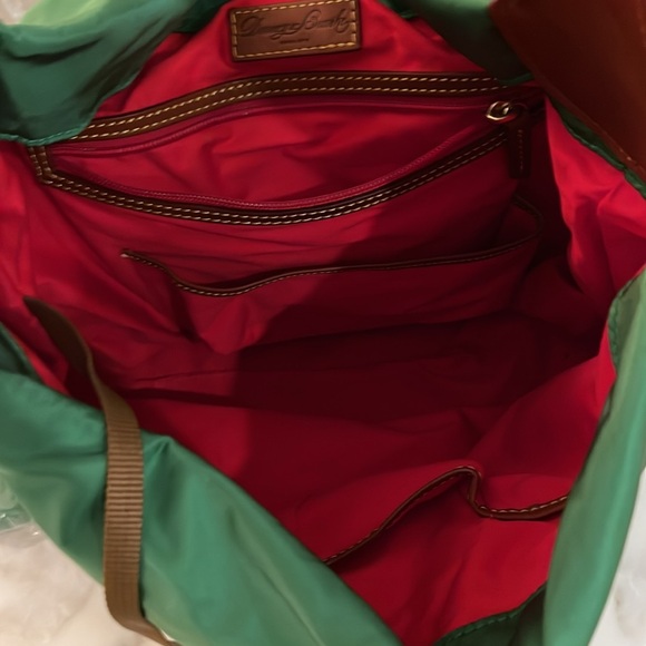 Dooney & Bourke Kelly Green Medium Logo Lock Nylon Hobo Bag with coin purse - Picture 4 of 5